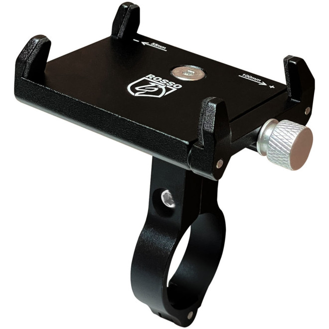 Rosso Universal Bike Mount - Universal Μεταλλική Ρυθμιζόμενη Βάση Στήριξης Ποδηλάτου / Μηχανής για Smartphone / Κινητά - Black - 2 Έτη Εγγύηση 