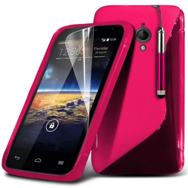 Ροζ Ημιδιάφανη Θήκη Vodafone Smart 4 Turbo