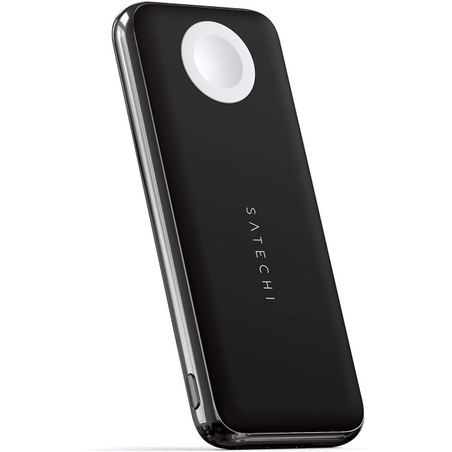 Satechi Quatro Wireless Power Bank - Φορητή Μπαταρία Ασύρματης Φόρτισης Qi με Type-C & USB-A για Apple Watch & Κινητά - 10,000mAh - Black