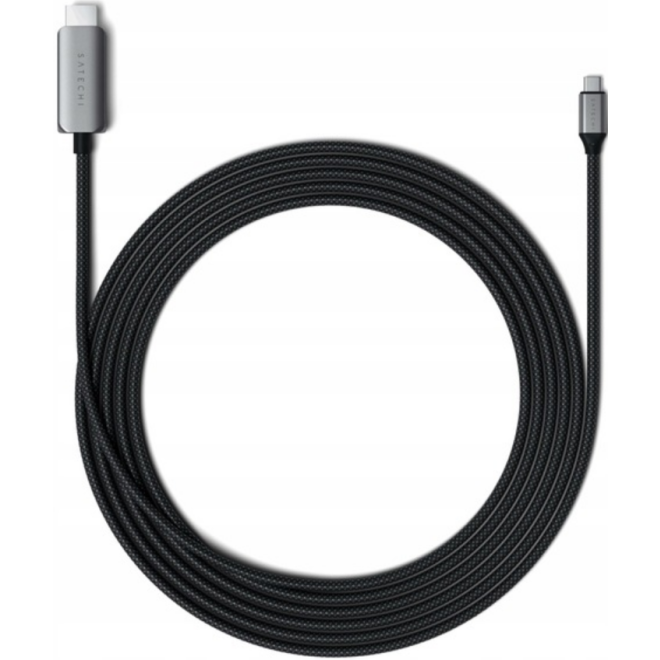 Satechi USB-C To HDMI 2.1 8K Cable - Καλώδιο Type-C (male) σε HDMI 2.1 8K (male) - 200cm - Space Grey