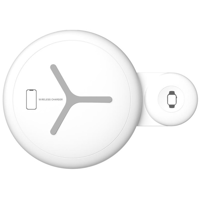 Sdesign Dual Wireless Charging Pad - Διπλός Ασύρματος Φορτιστής - White