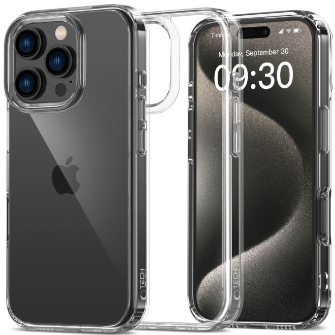 Σκληρή Διάφανη Θήκη - Apple iPhone 16 Pro Max - Tech-Protect FlexAir Hybrid - Clear