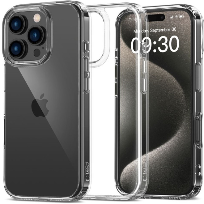 Σκληρή Διάφανη Θήκη - Apple iPhone 16 Pro - Tech-Protect FlexAir Hybrid - Clear