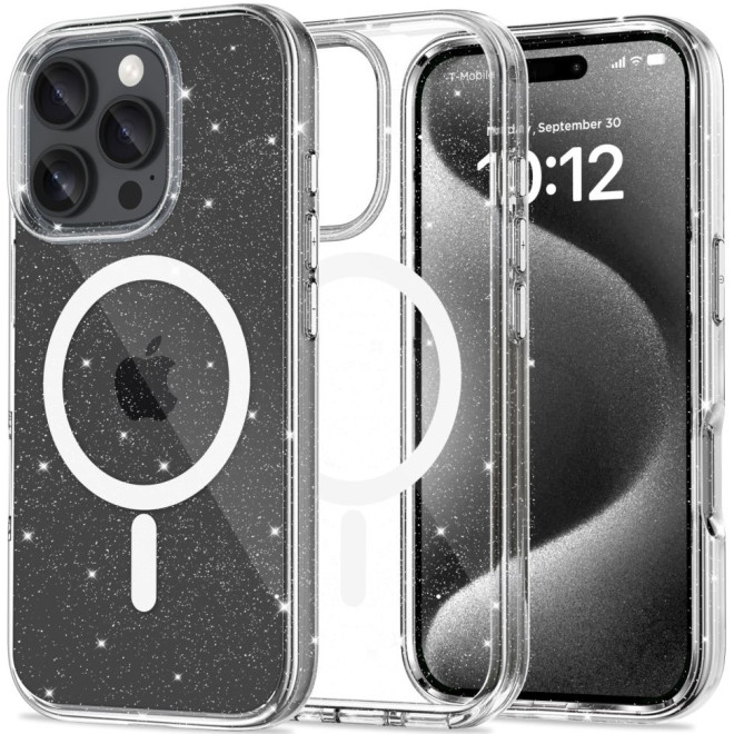 Σκληρή Διάφανη Θήκη MagSafe - Apple iPhone 16 Pro - Tech-Protect FlexAir Hybrid - Glitter