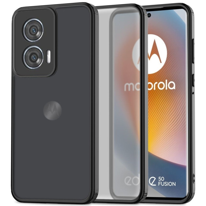 Σκληρή Ημιδιάφανη Θήκη - Motorola Edge 50 Fusion - Tech-Protect MagMat - Matte Black 
