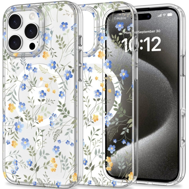Σκληρή Θήκη MagSafe - Apple iPhone 16 Pro Max - Tech-Protect MagMood - Spring Flowers