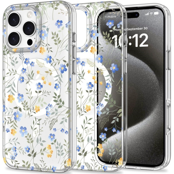 Σκληρή Θήκη MagSafe - Apple iPhone 16 Pro - Tech-Protect MagMood - Spring Flowers