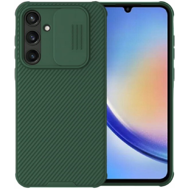Σκληρή Θήκη με Κάλυμμα για την Κάμερα - Samsung Galaxy A55 - Nillkin CamShield Pro - Deep Green