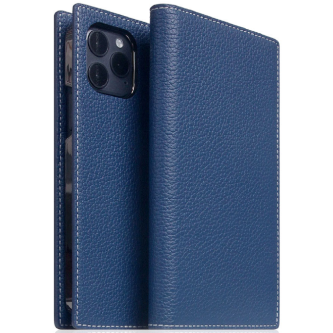 SLG Design D8 Full Grain Leather - Δερμάτινη Θήκη Flip Apple iPhone 13 Pro Max - Navy Blue