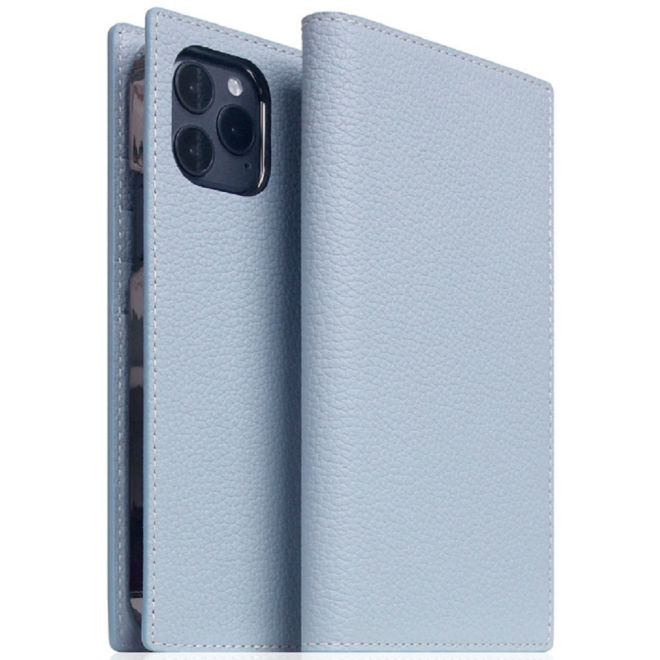 SLG Design D8 Full Grain Leather - Δερμάτινη Θήκη Flip Apple iPhone 13 Pro Max - Powder Blue