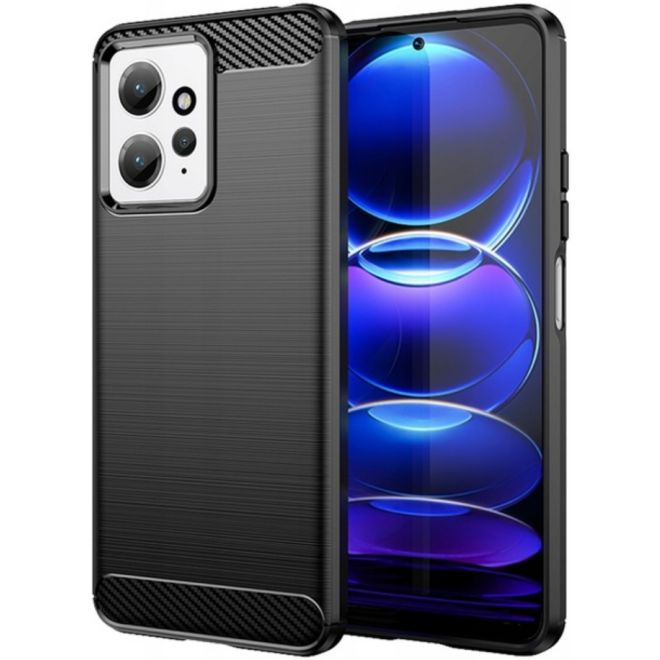 Spacecase Carbon - Θήκη Σιλικόνης - Xiaomi Redmi Note 12 4G - Black