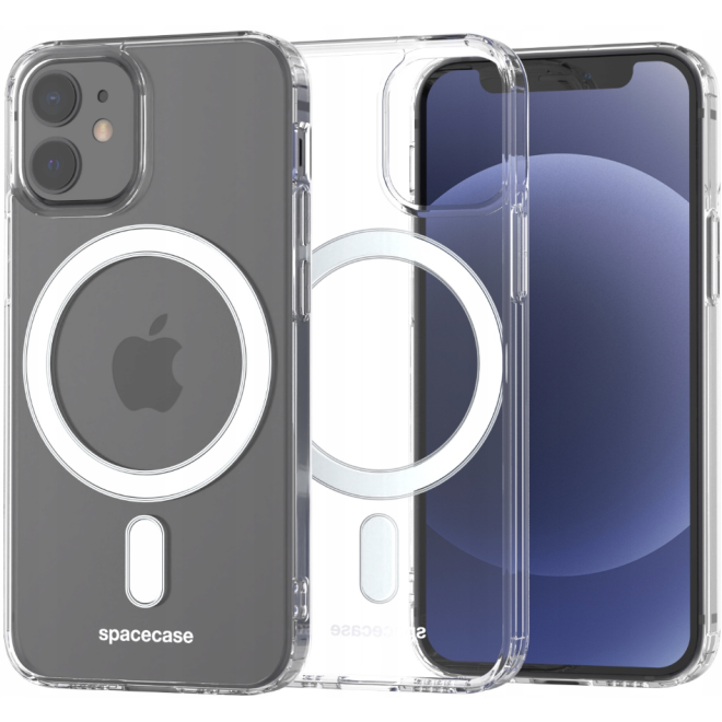 Spacecase Clear MagSafe - Σκληρή Διάφανη Θήκη MagSafe - Apple iPhone 12 mini - Transparent