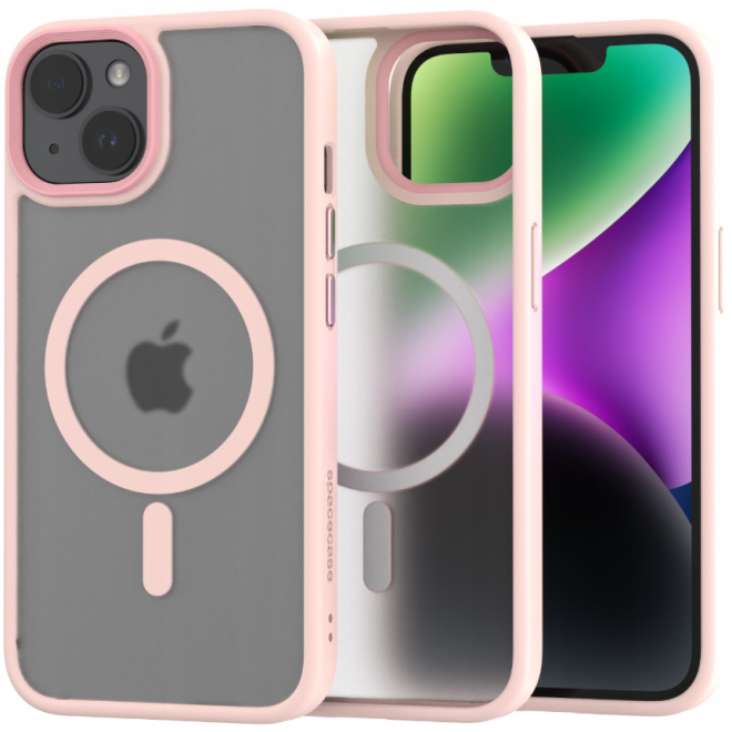 Spacecase Hybrid MagSafe - Σκληρή Ημιδιάφανη Θήκη MagSafe - Apple iPhone 14 - Pink