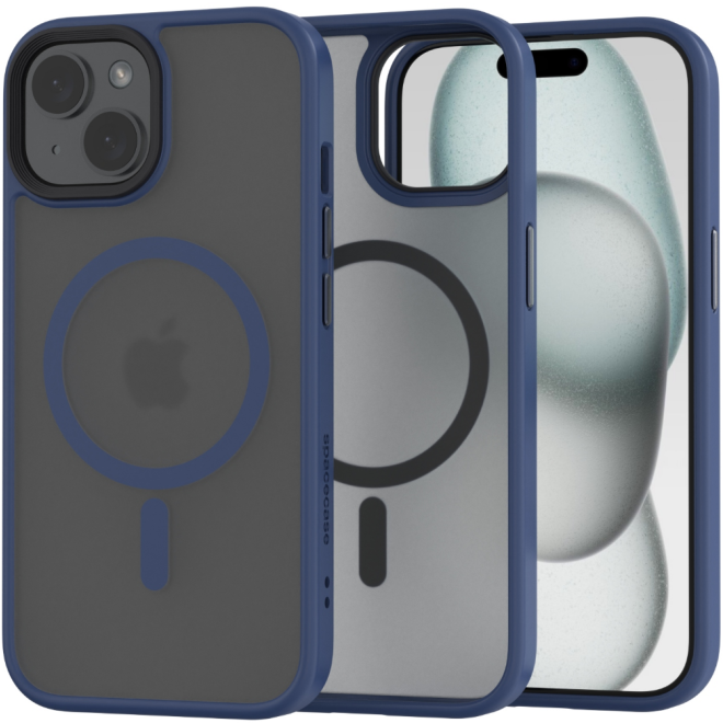 Spacecase Hybrid MagSafe - Σκληρή Ημιδιάφανη Θήκη MagSafe - Apple iPhone 15 Plus - Dark Blue