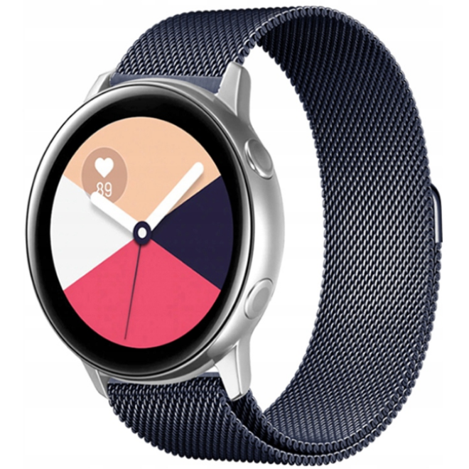 Spacecase Milanese - Universal Μεταλλικό Λουράκι για Smartwatches (20mm) από Ανοξείδωτο Ατσάλι - Navy Blue