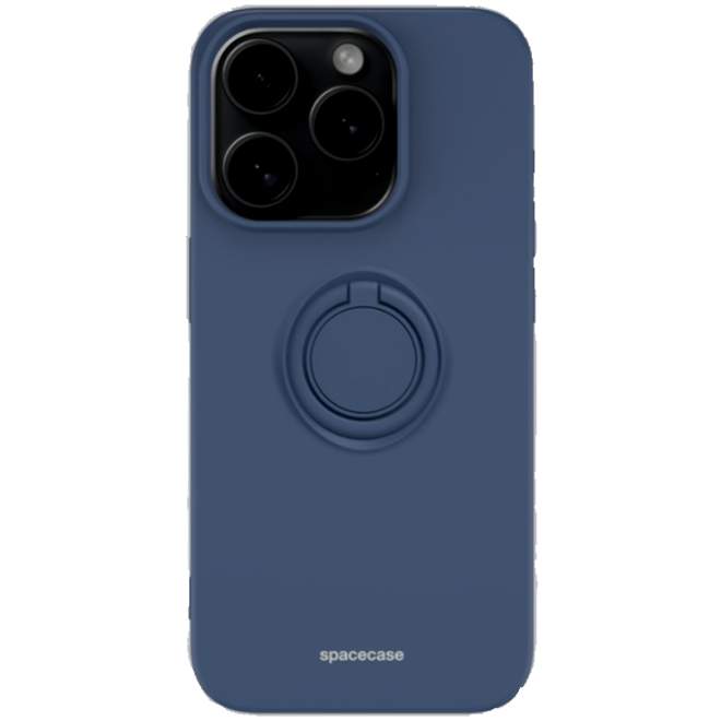 Spacecase Silicone Ring - Θήκη Σιλικόνης με Μεταλλικό Μαγνητικό Ring Holder - Apple iPhone 15 Pro - Blue Spacecase Silicone Ring - Θήκη Σιλικόνης με Μεταλλικό Μαγνητικό Ring Holder - Apple iPhone 15 Pro - Blue