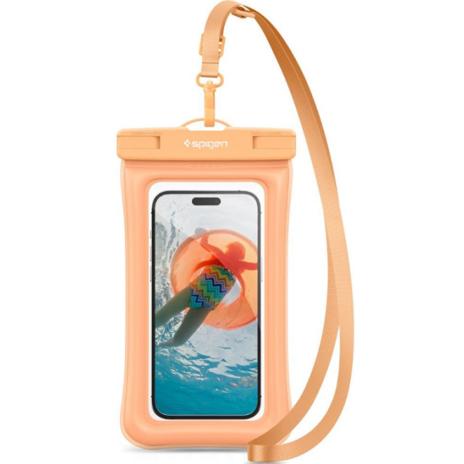 Spigen A610 Aqua Shield Universal Waterproof Floating Case - Αδιάβροχη Θήκη για Κινητά / Smartphones έως 6.8'' - IPX8 - Apricot