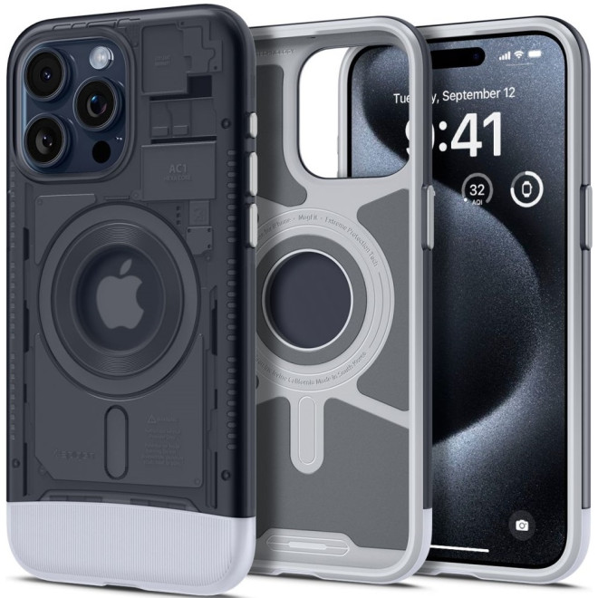 Spigen Classic C1 MagFit - Ανθεκτική Σκληρή Θήκη MagSafe - Apple iPhone 15 Pro - Graphite
