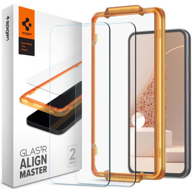 Spigen GLAS.tR ALIGNmaster - Αντιχαρακτικό Γυάλινο Tempered Glass Samsung Galaxy S23 FE - Clear - 2 Τεμάχια Spigen GLAS.tR ALIGNmaster - Αντιχαρακτικό Γυάλινο Tempered Glass Samsung Galaxy S23 FE - Clear - 2 Τεμάχια