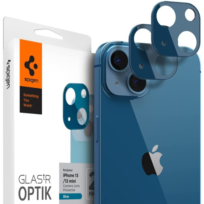 Spigen GLAS.tR OPTIK Camera Lens Protector - Apple iPhone 13 / 13 mini - 2 Τεμάχια - Blue