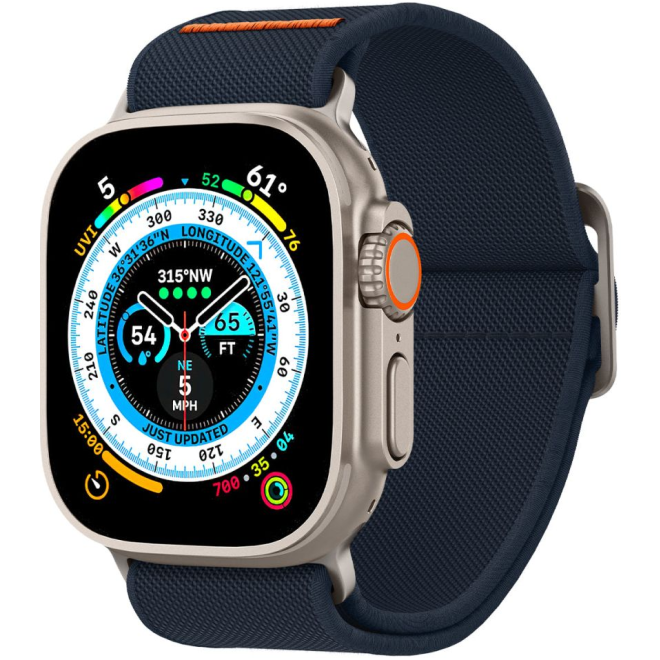 Spigen Lite Fit Ultra - Υφασμάτινο Λουράκι Apple Watch Ultra2/Ultra1/SE/10/9/8/7/6/5/4 (49/46/45/44mm) - Navy