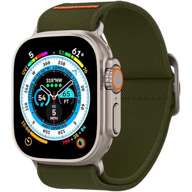Spigen Lite Fit Ultra - Υφασμάτινο Λουράκι Apple Watch Ultra2/Ultra1/SE/10/9/8/7/6/5/4 (49/46/45/44mm) - Khaki