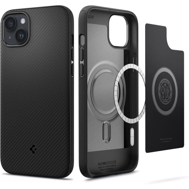 Spigen Mag Armor MagFit - Θήκη Σιλικόνης MagSafe Apple iPhone 15 Plus / 14 Plus - Matte Black