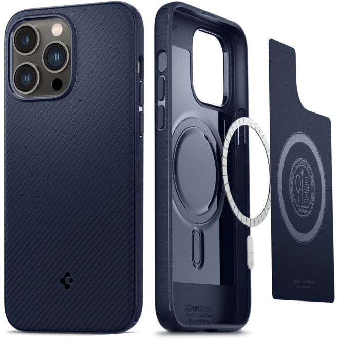 Spigen Mag Armor MagFit - Θήκη Σιλικόνης MagSafe Apple iPhone 14 Pro Max - Navy Blue