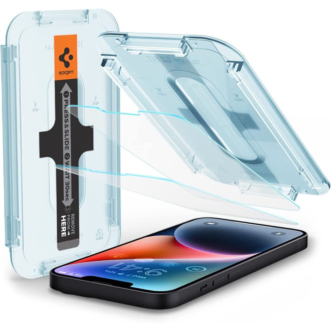 Spigen Tempered Glass GLAS.tR EZ Fit - Αντιχαρακτικό Γυαλί Οθόνης Apple iPhone 14 Plus / 13 Pro Max - 2 Τεμάχια