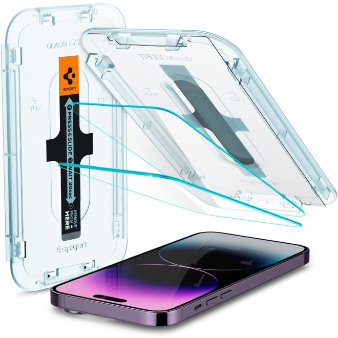Spigen Tempered Glass GLAS.tR EZ Fit - Αντιχαρακτικό Γυαλί Οθόνης Apple iPhone 14 Pro Max - 2 Τεμάχια
