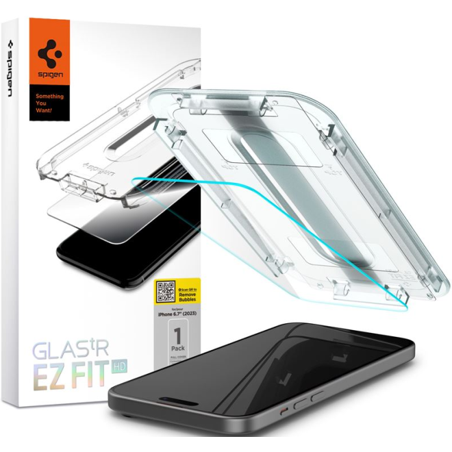Spigen Tempered Glass GLAS.tR EZ Fit HD - Αντιχαρακτικό Γυαλί Οθόνης Apple iPhone 16 Plus / 15 Plus - Clear