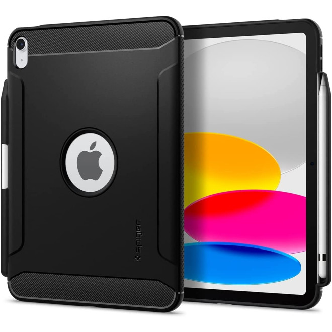 Spigen Θήκη Rugged Armor Apple iPad (A16) 11th Gen. 2025 11" / 10th Gen. 2022 10.9" με Υποδοχή Apple Pencil - Matte Black