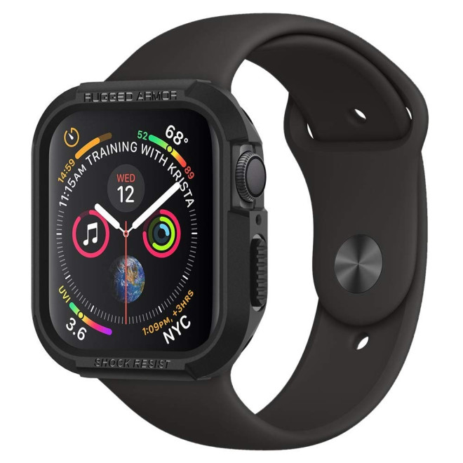 Spigen Θήκη Rugged Armor Apple Watch SE/9/8/7/6/5/4 (45/44mm) - Black