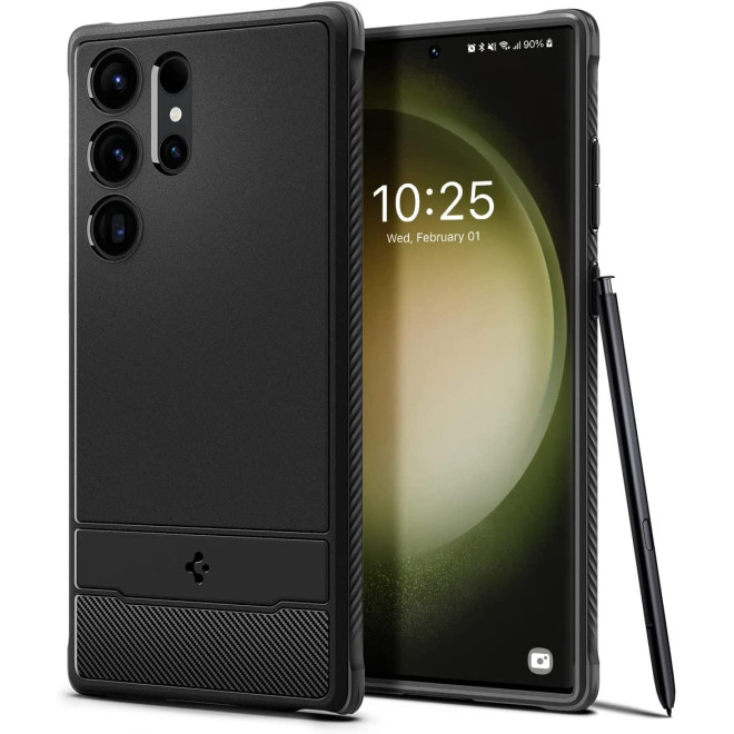 Spigen Θήκη Rugged Armor Samsung Galaxy S23 Ultra - Matte Black