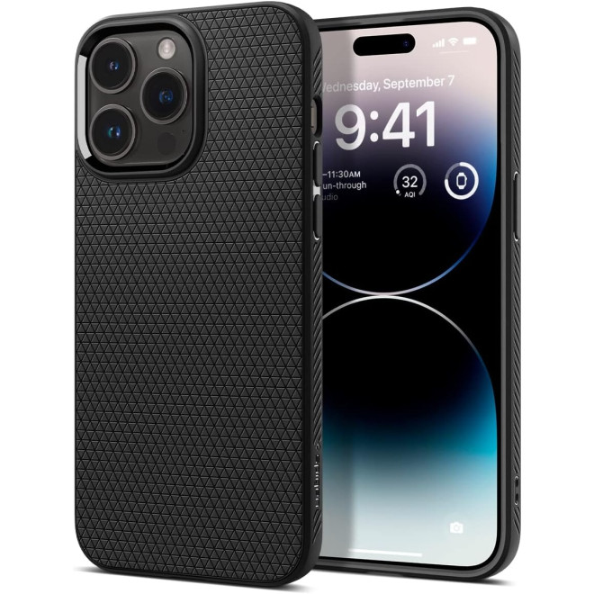 Spigen Θήκη Σιλικόνης Liquid Air - Apple iPhone 14 Pro Max - Matte Black