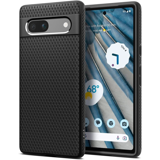 Spigen Θήκη Σιλικόνης Liquid Air - Google Pixel 7a - Matte Black