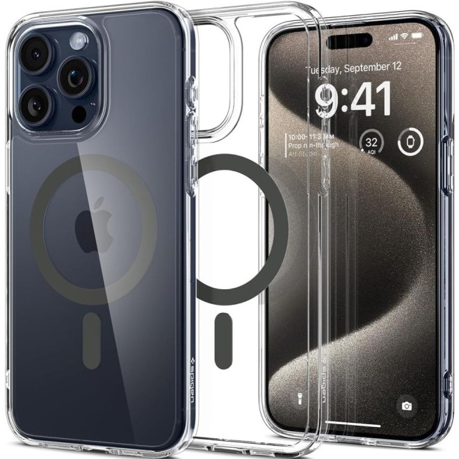 Θήκη Apple iPhone 15 Pro Max - Spigen Ultra Hybrid MagFit με MagSafe - Graphite