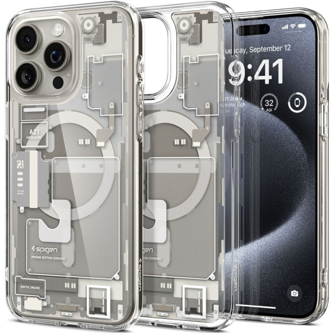Spigen Ultra Hybrid MagFit - Θήκη MagSafe Apple iPhone 15 Pro - Zero One Natural Titanium