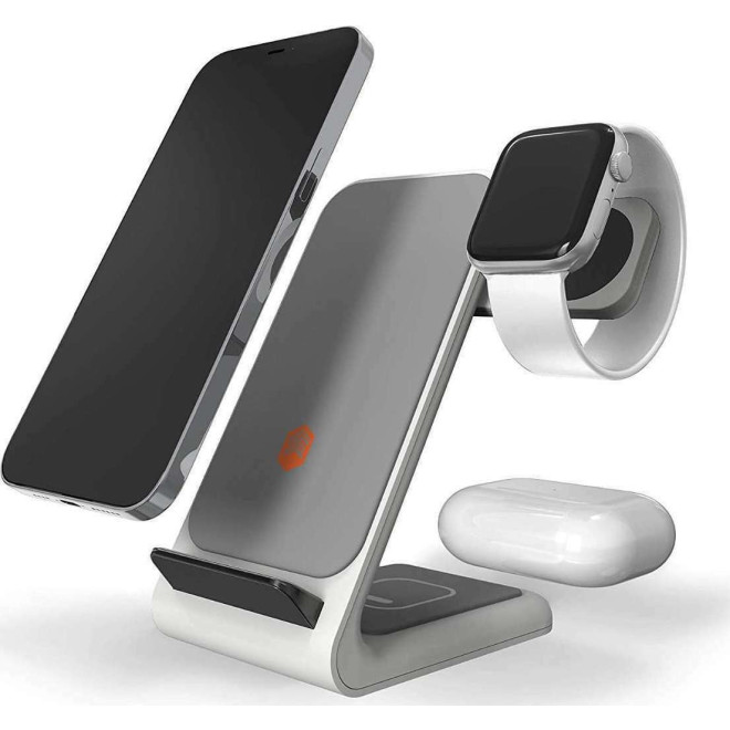 STM Charge Tree Swing - Βάση Ασύρματης Φόρτισης για Smartphone / Airpods / Apple Watch - 15W - White - 2 Έτη Εγγύηση