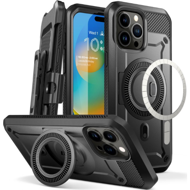 Supcase Unicorn Beetle Pro Mag - Ανθεκτική Θήκη MagSafe - Apple iPhone 15 Pro - Black