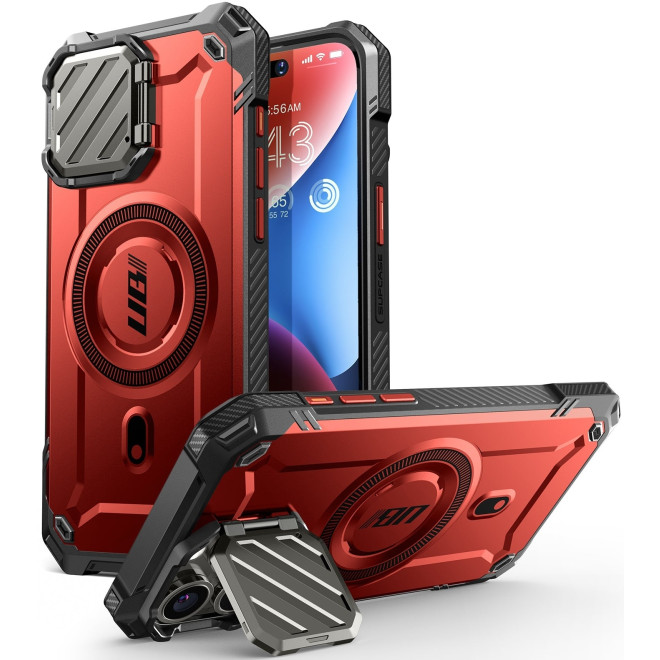 Θήκη Apple iPhone 15 Pro Max - Supcase Unicorn Beetle XT Mag Ανθεκτική MagSafe με Μεταλλικό Κάλυμμα για την Κάμερα - Ruddy