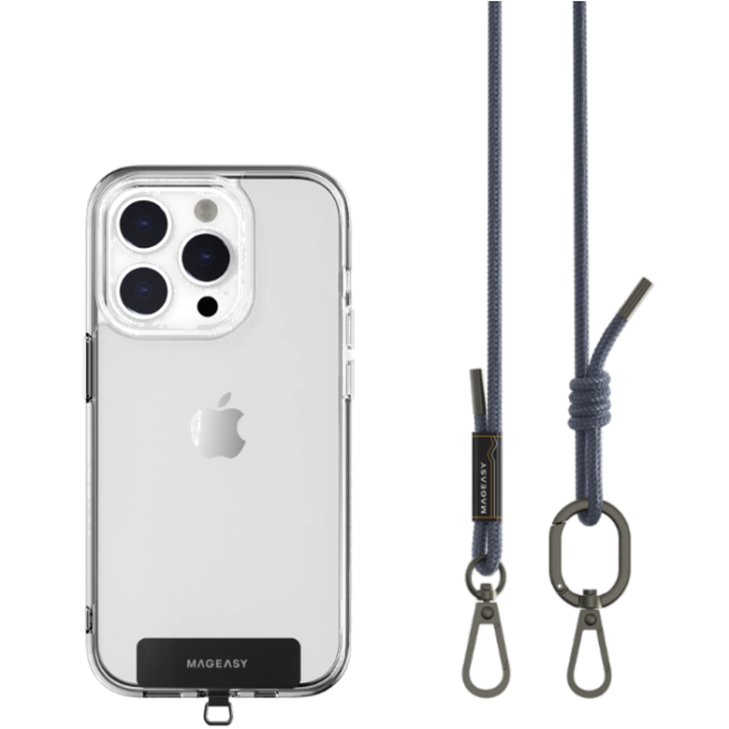 SwitchEasy MagEasy Rope Strap & Strap Card 6.0mm - Αποσπώμενο Λουράκι Λαιμού για Θήκες Κινητών iPhone - Riverside Blue