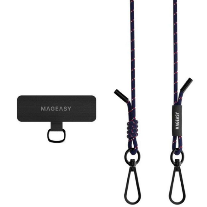 SwitchEasy MagEasy Strap & Strap Card - Αποσπώμενο Λουράκι Λαιμού για Θήκες Κινητών iPhone - Navy Blue