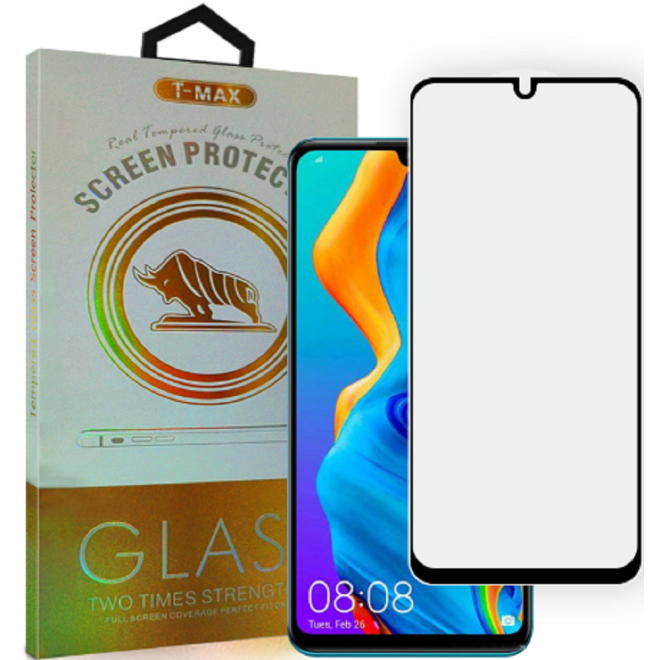 T-Max Premium 3D Tempered Glass Full Glue Fluid Despensing - Αντιχαρακτικό Γυαλί Οθόνης Huawei P30 Lite - Black 