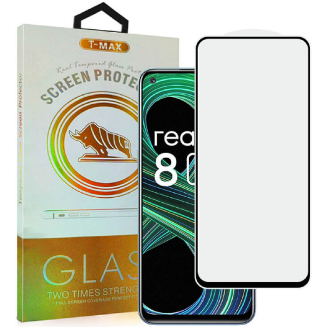 T-Max Premium 3D Tempered Glass Full Glue Fluid Despensing - Αντιχαρακτικό Γυαλί Οθόνης Realme 8 5G - Black 