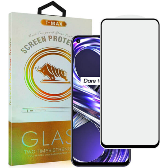 T-Max Premium 3D Tempered Glass Full Glue Fluid Despensing - Αντιχαρακτικό Γυαλί Οθόνης Realme 8i - Black 