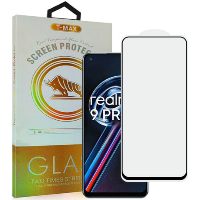 T-Max Premium 3D Tempered Glass Full Glue Fluid Despensing - Αντιχαρακτικό Γυαλί Οθόνης Realme 9 Pro Plus - Black