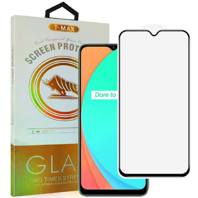 T-Max Premium 3D Tempered Glass Full Glue Fluid Despensing - Αντιχαρακτικό Γυαλί Οθόνης Realme C11 - Black