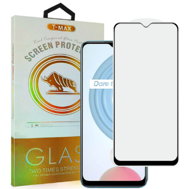 T-Max Premium 3D Tempered Glass Full Glue Fluid Despensing - Αντιχαρακτικό Γυαλί Οθόνης Realme C21Y / C25Y - Black
