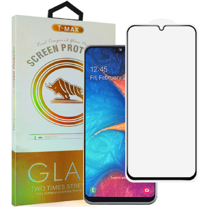 T-Max Premium 3D Tempered Glass Full Glue Fluid Despensing - Αντιχαρακτικό Γυαλί Οθόνης Samsung Galaxy A20e - Black